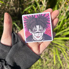 Square Emo Older Bro Anime Glitter Sticker