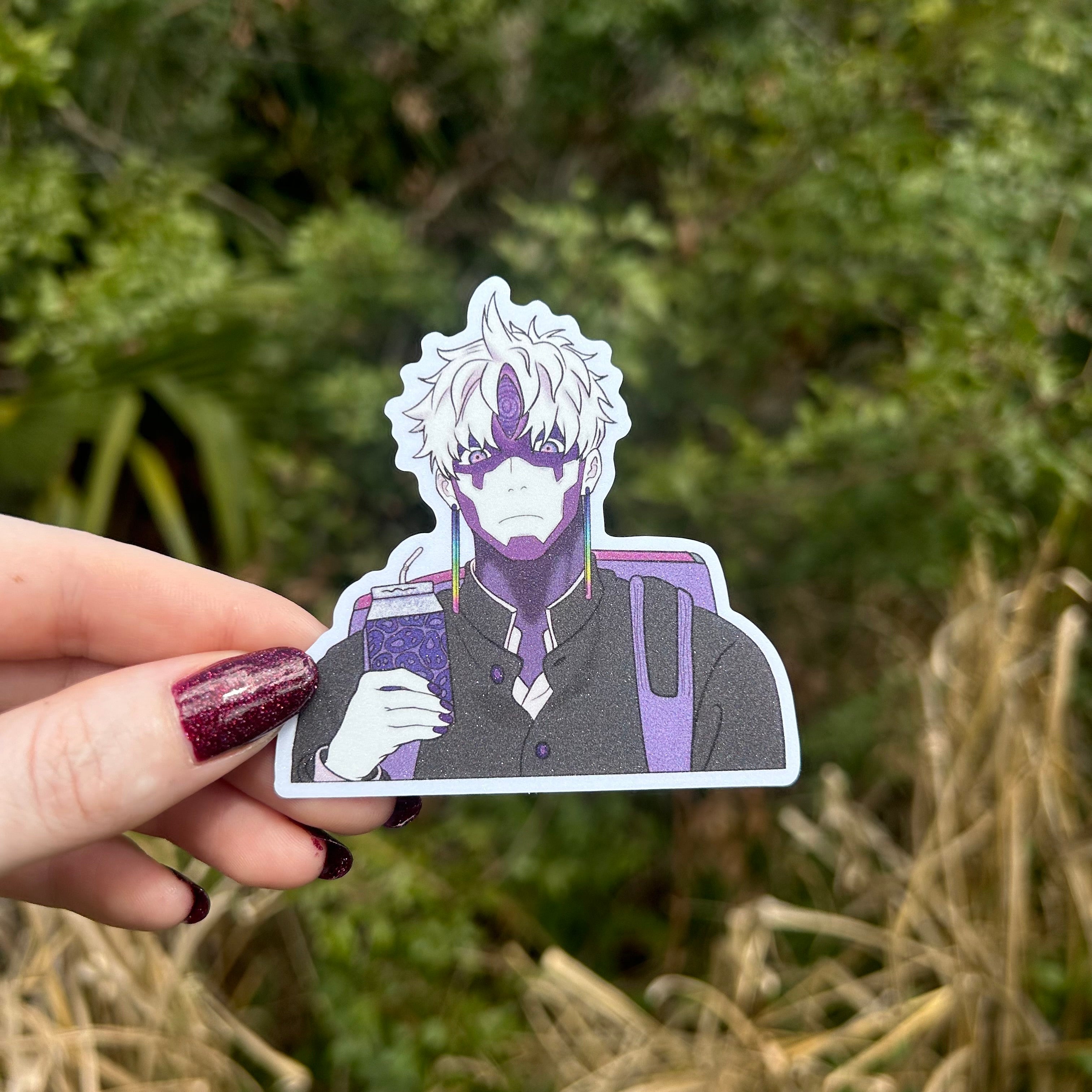 Evil Eye Anime Glitter Sticker
