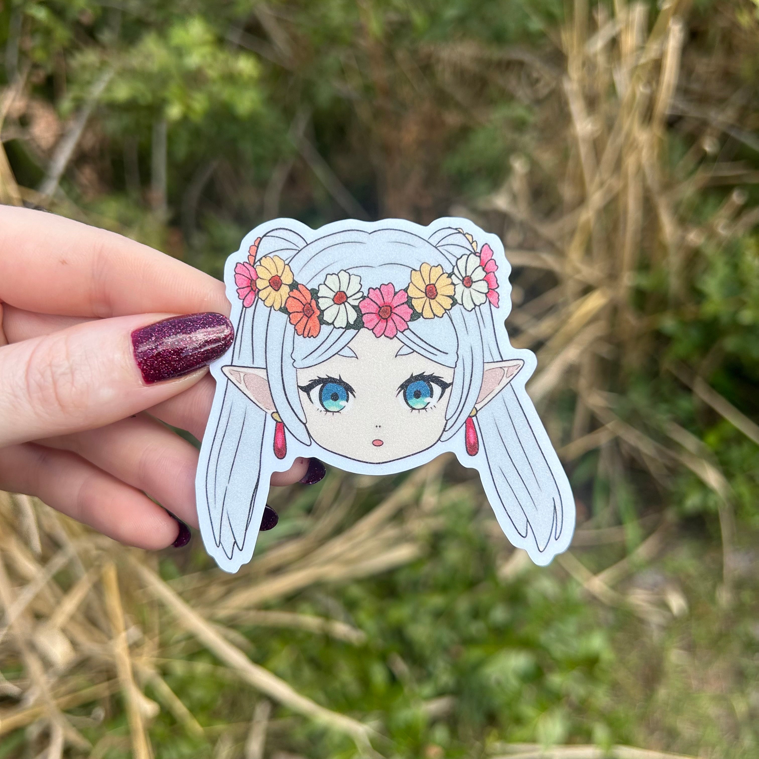 Chibi Mage Anime Glitter Sticker