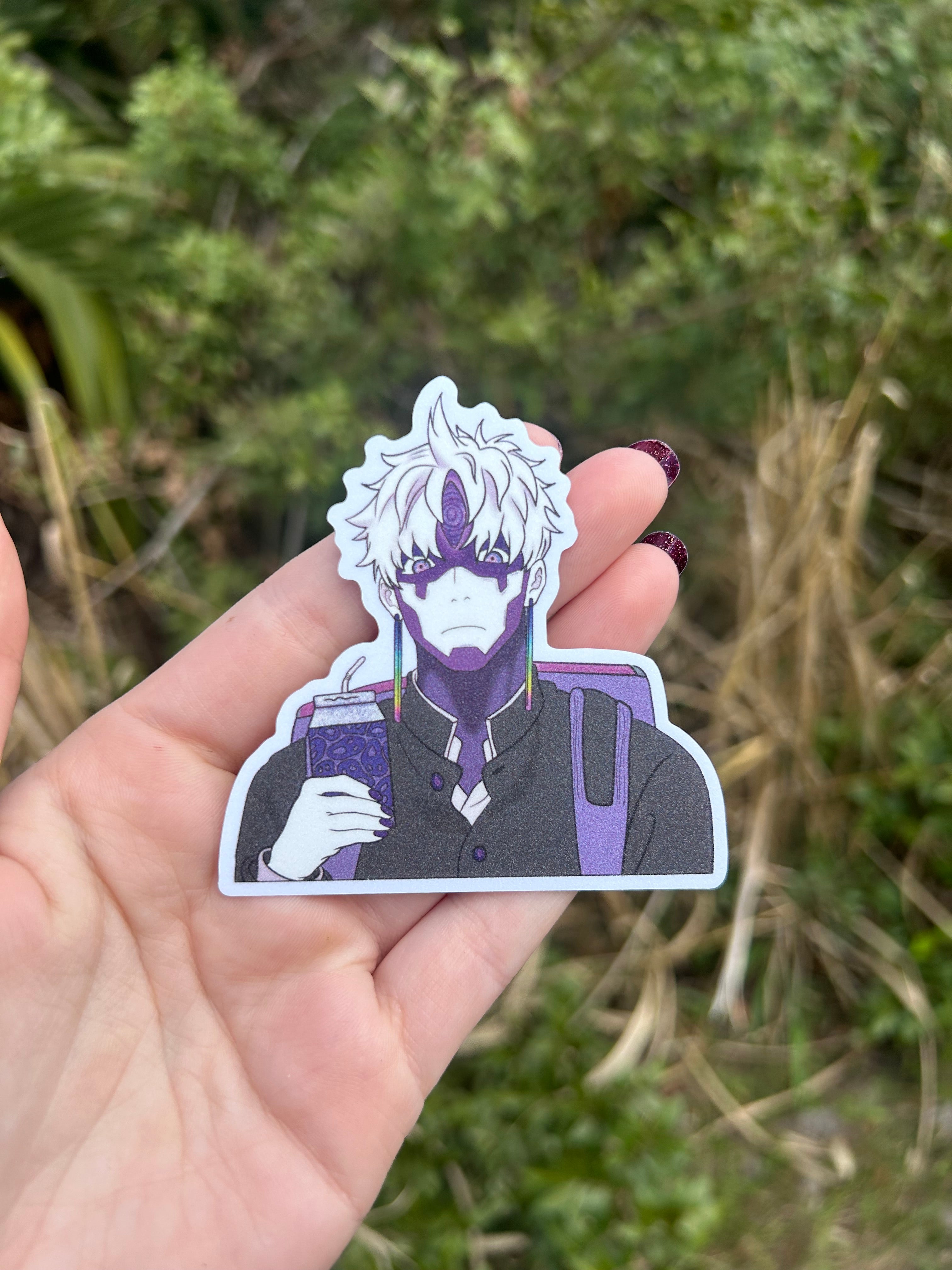 Evil Eye Anime Glitter Sticker