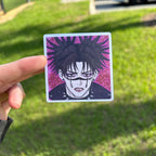 Square Emo Older Bro Anime Glitter Sticker