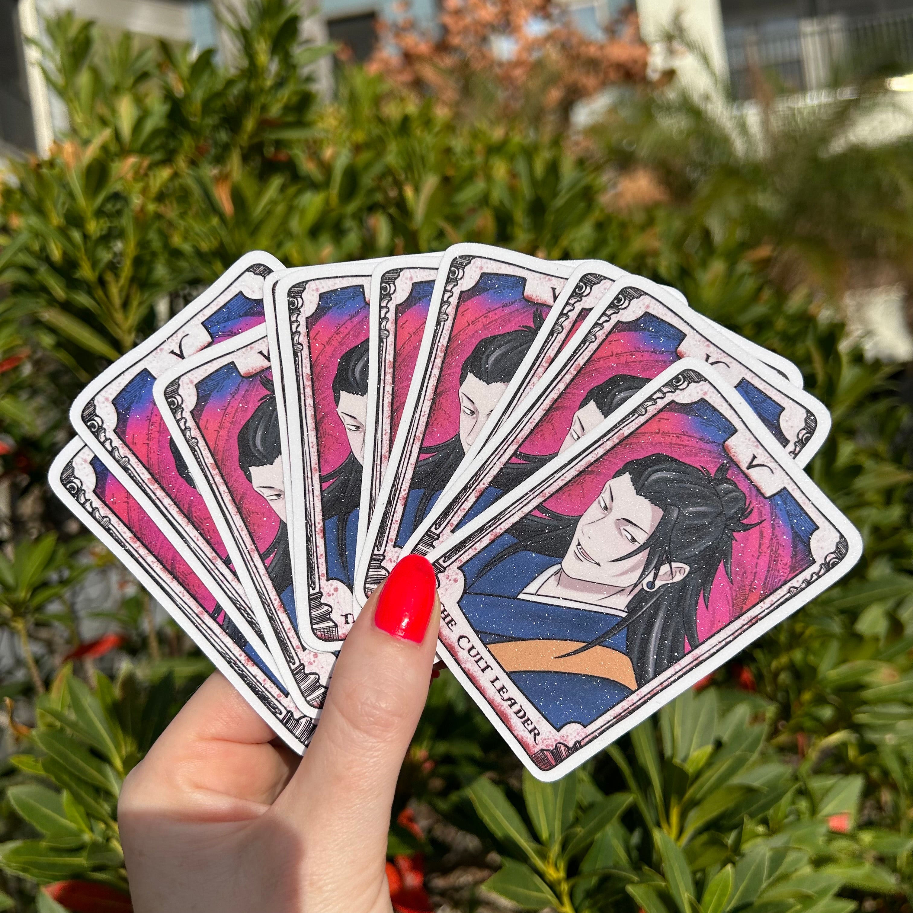 The Cult Leader Tarot Anime Glitter Sticker