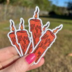 Confidence Spell Candle Glitter Sticker