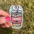 Iced Coffee Zodiac Sticker