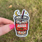 Iced Coffee Zodiac Sticker