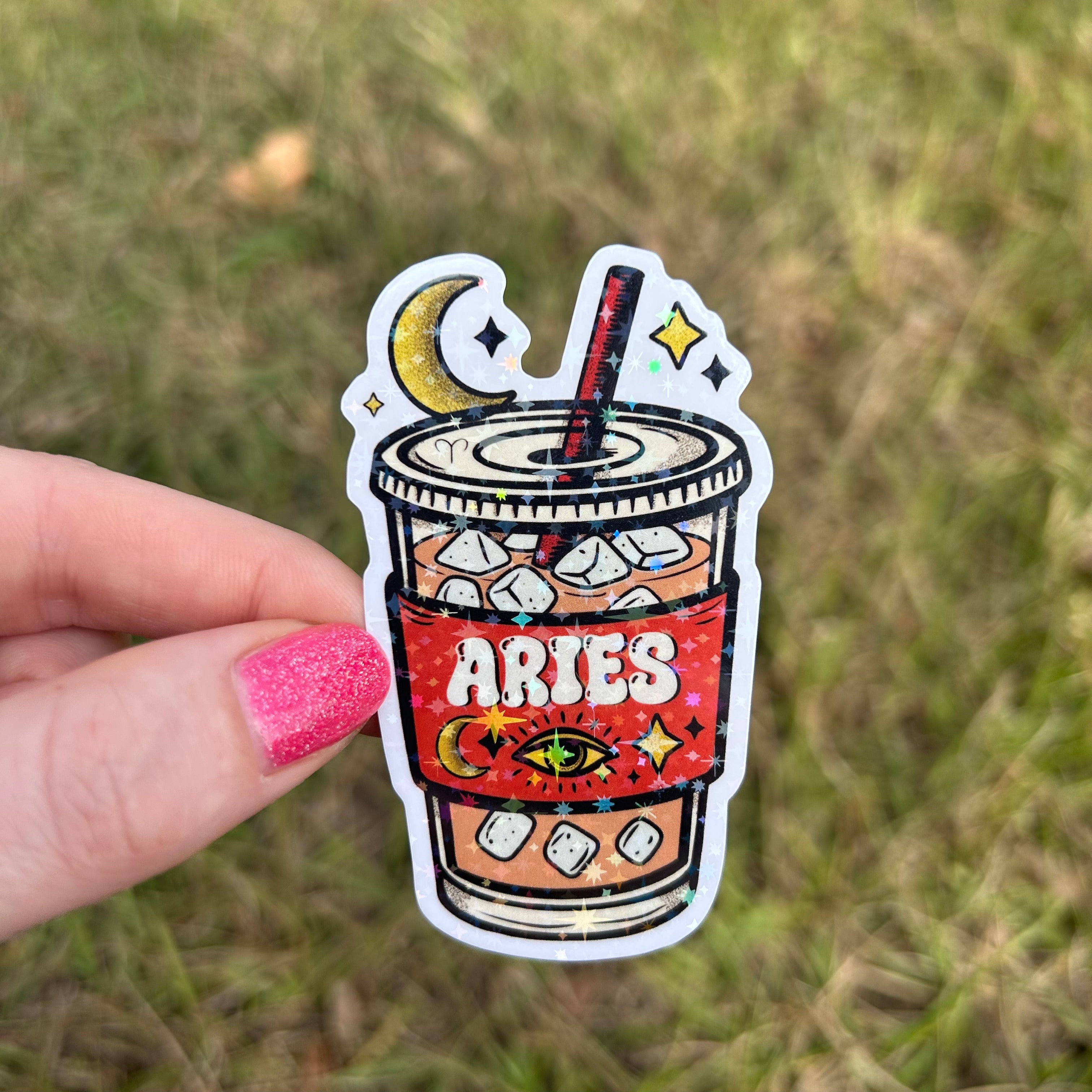 Iced Coffee Zodiac Sticker