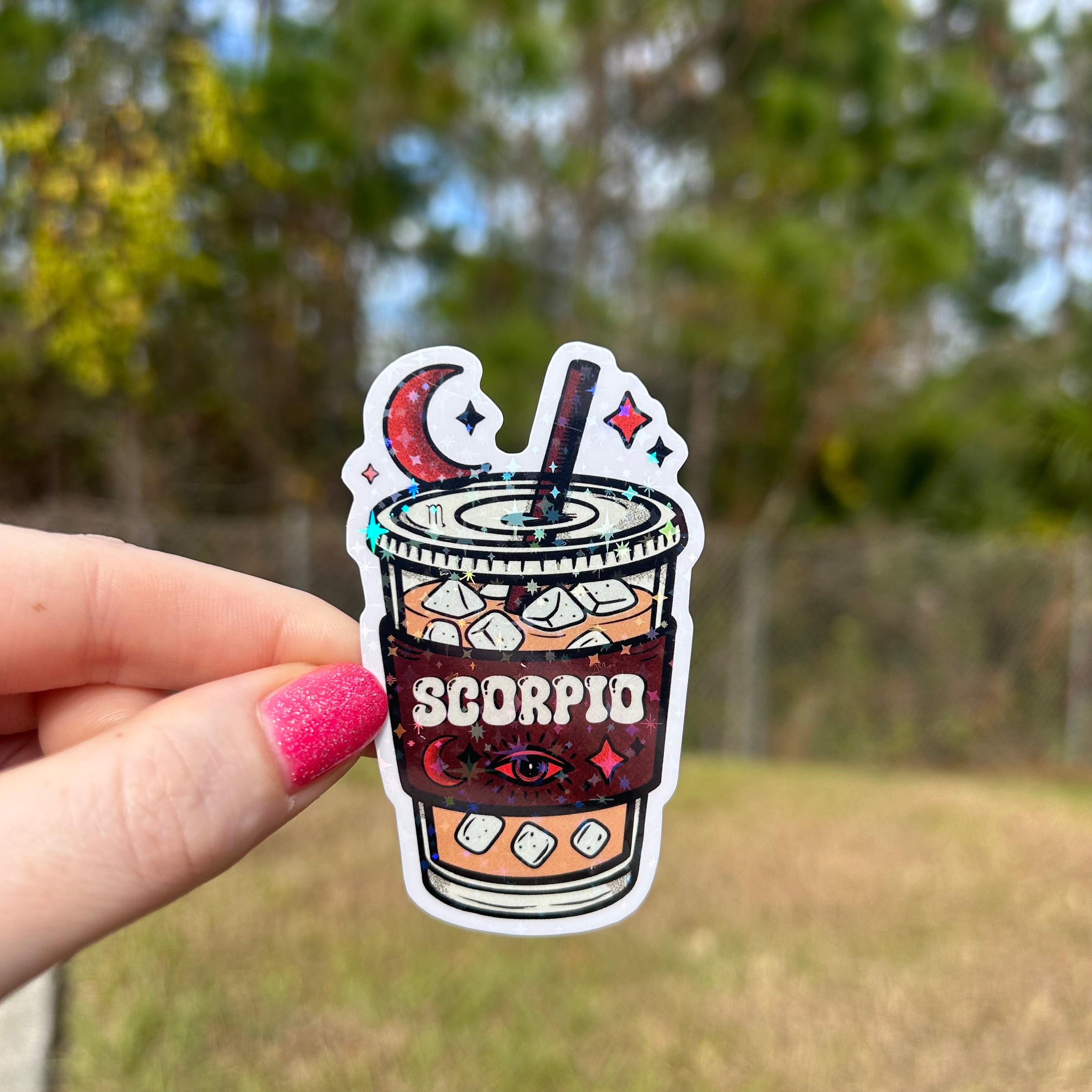 Iced Coffee Zodiac Sticker