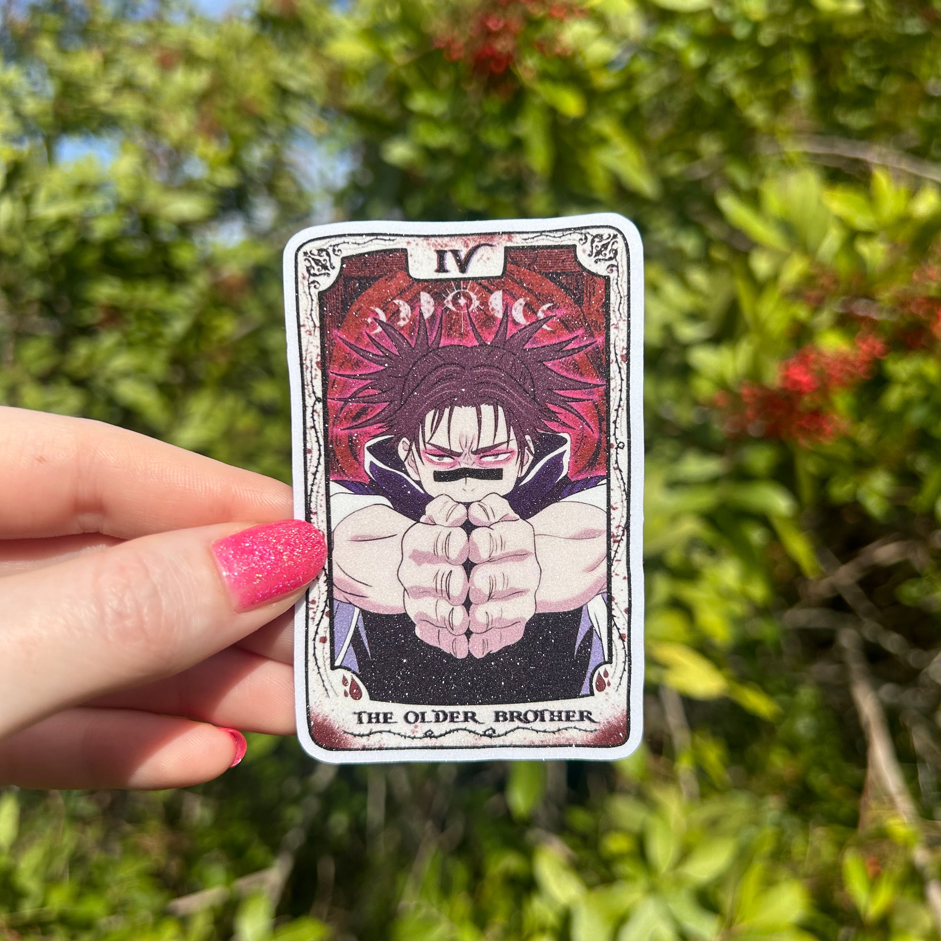 The Older Brother Tarot Anime Glitter Sticker