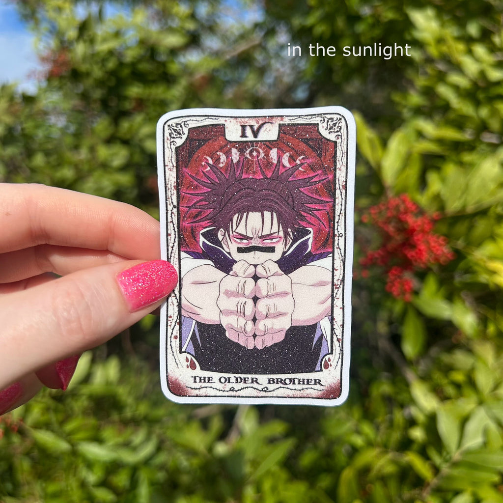 The Older Brother Tarot Anime Glitter Sticker