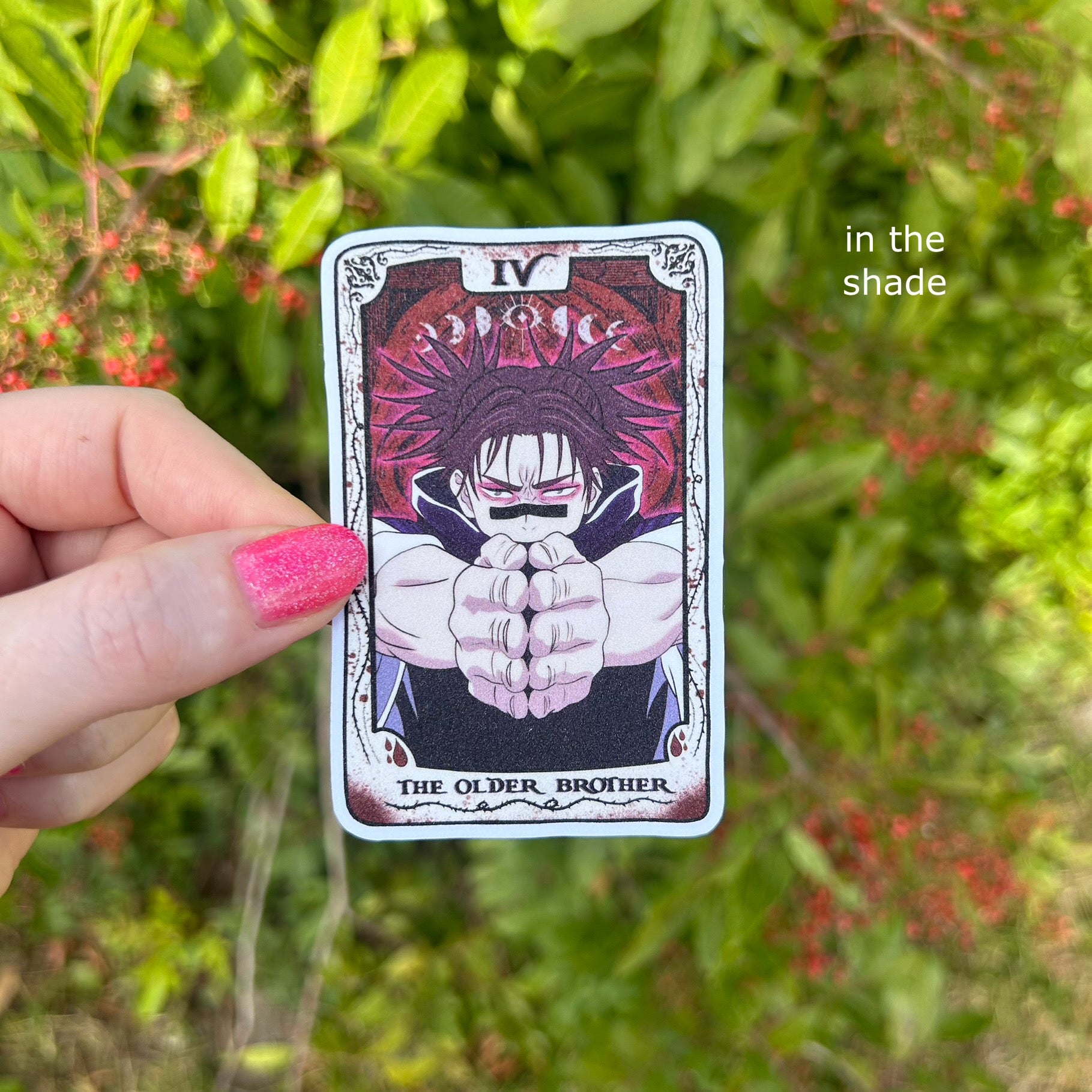 The Older Brother Tarot Anime Glitter Sticker