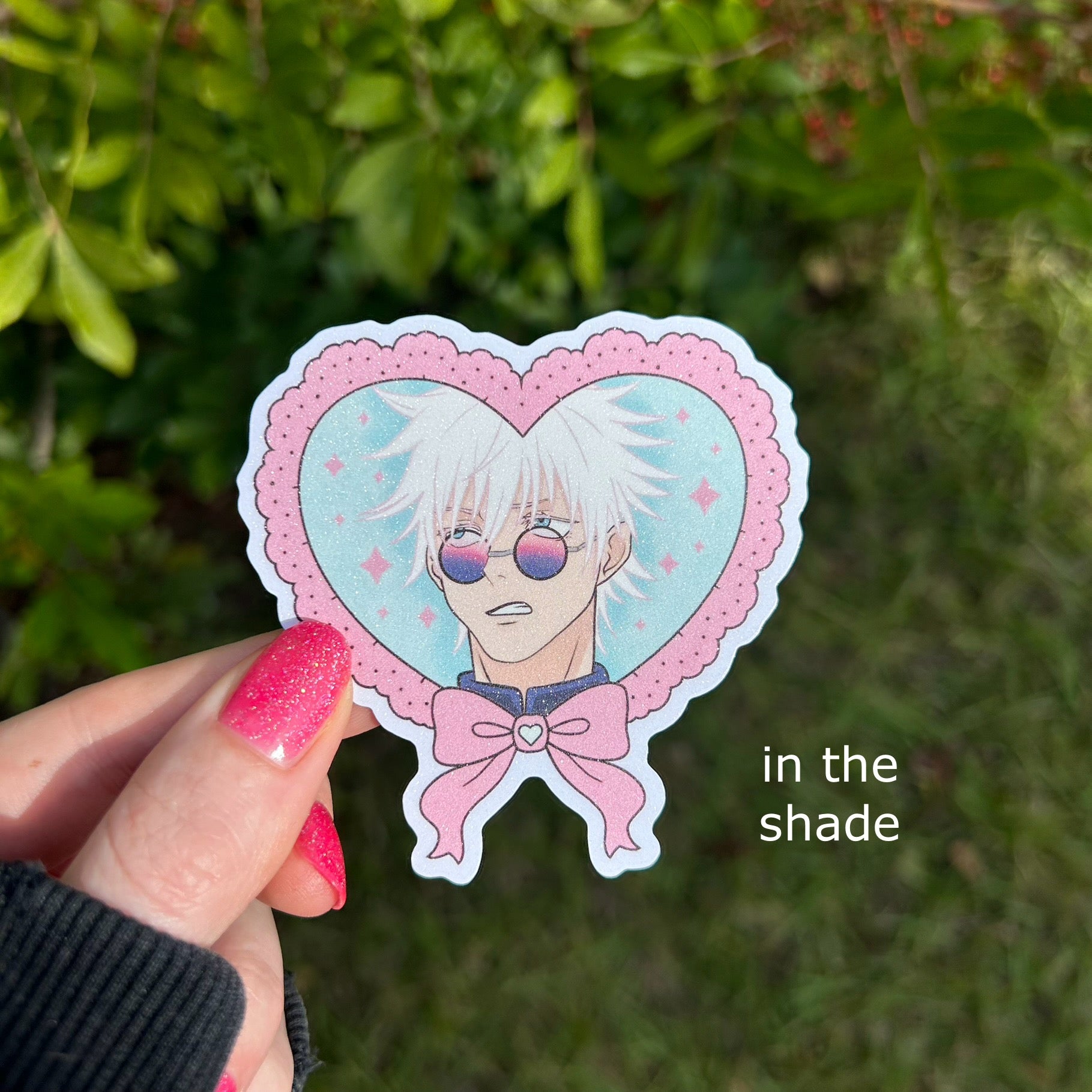 Bratty Sorcerer Anime Glitter Sticker