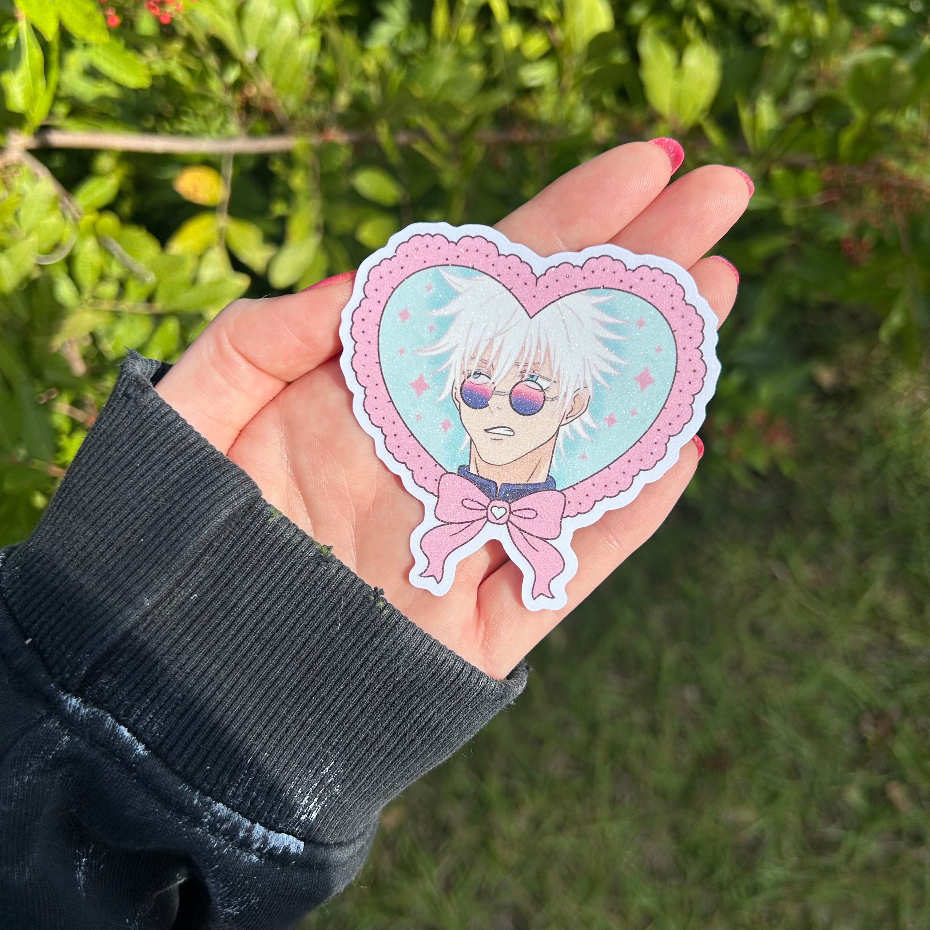 Bratty Sorcerer Anime Glitter Sticker