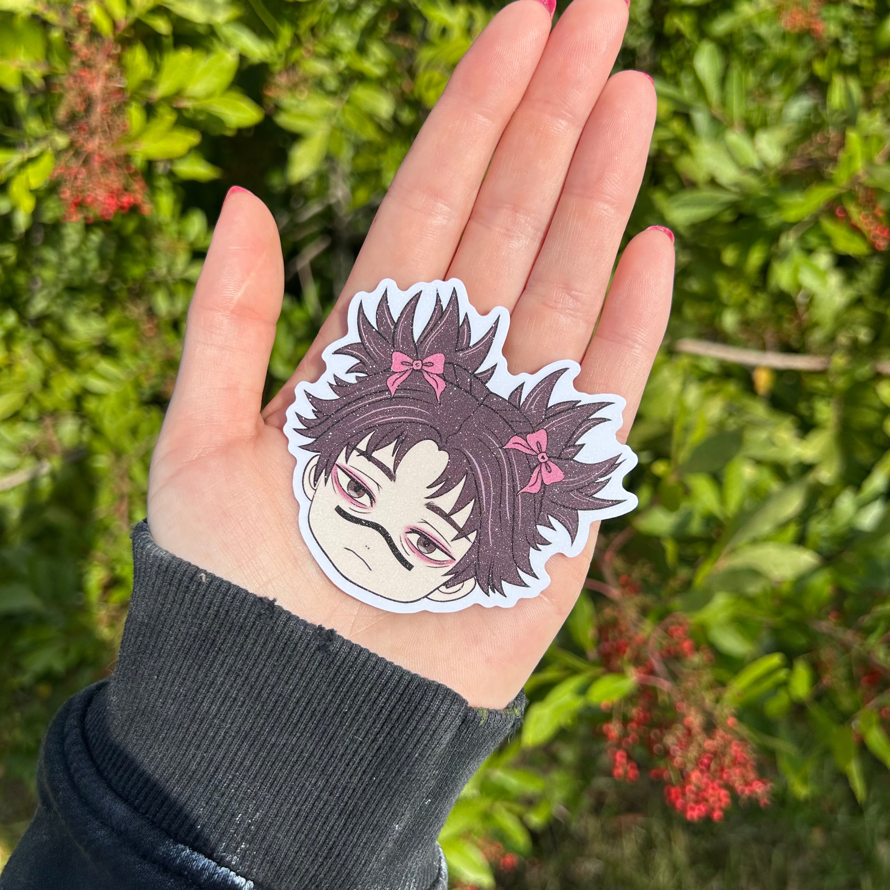 Chibi Older Brother Anime Glitter Sticker
