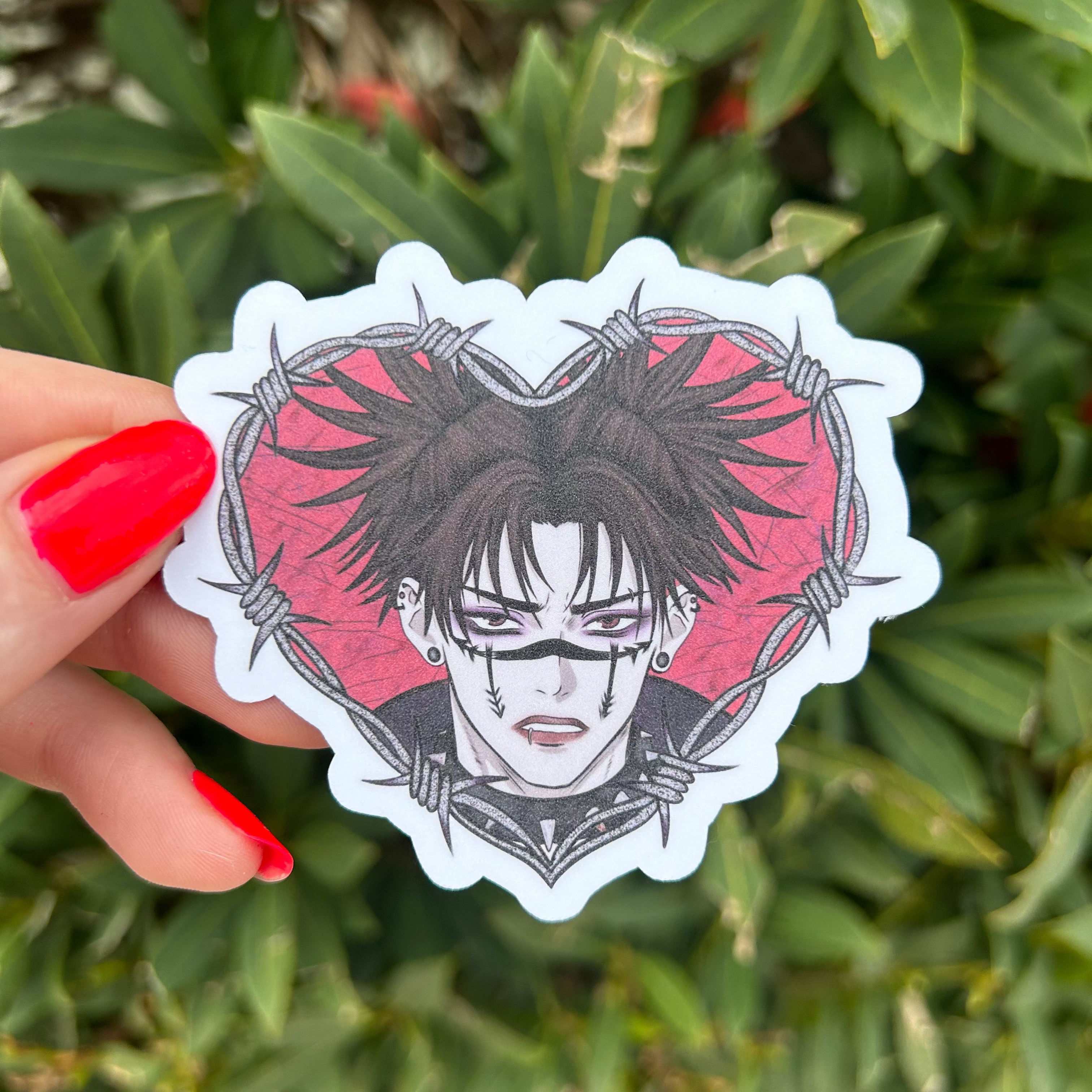 Emo Older Bro Anime Glitter Sticker