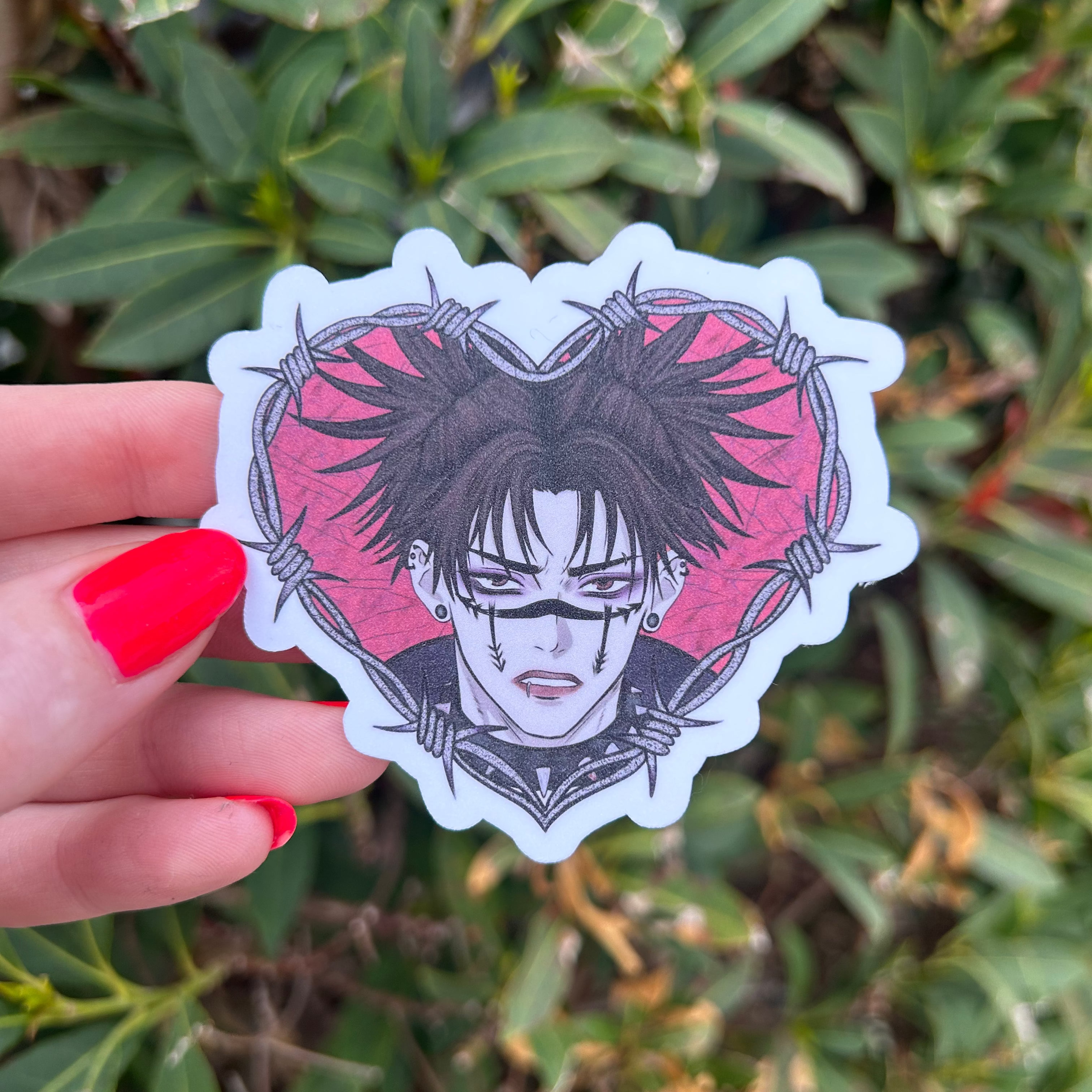 Emo Older Bro Anime Glitter Sticker