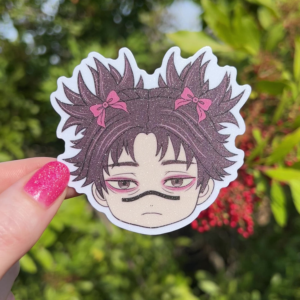 Chibi Older Brother Anime Glitter Sticker