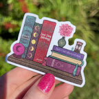 Astrology Bookshelf Glitter Sticker