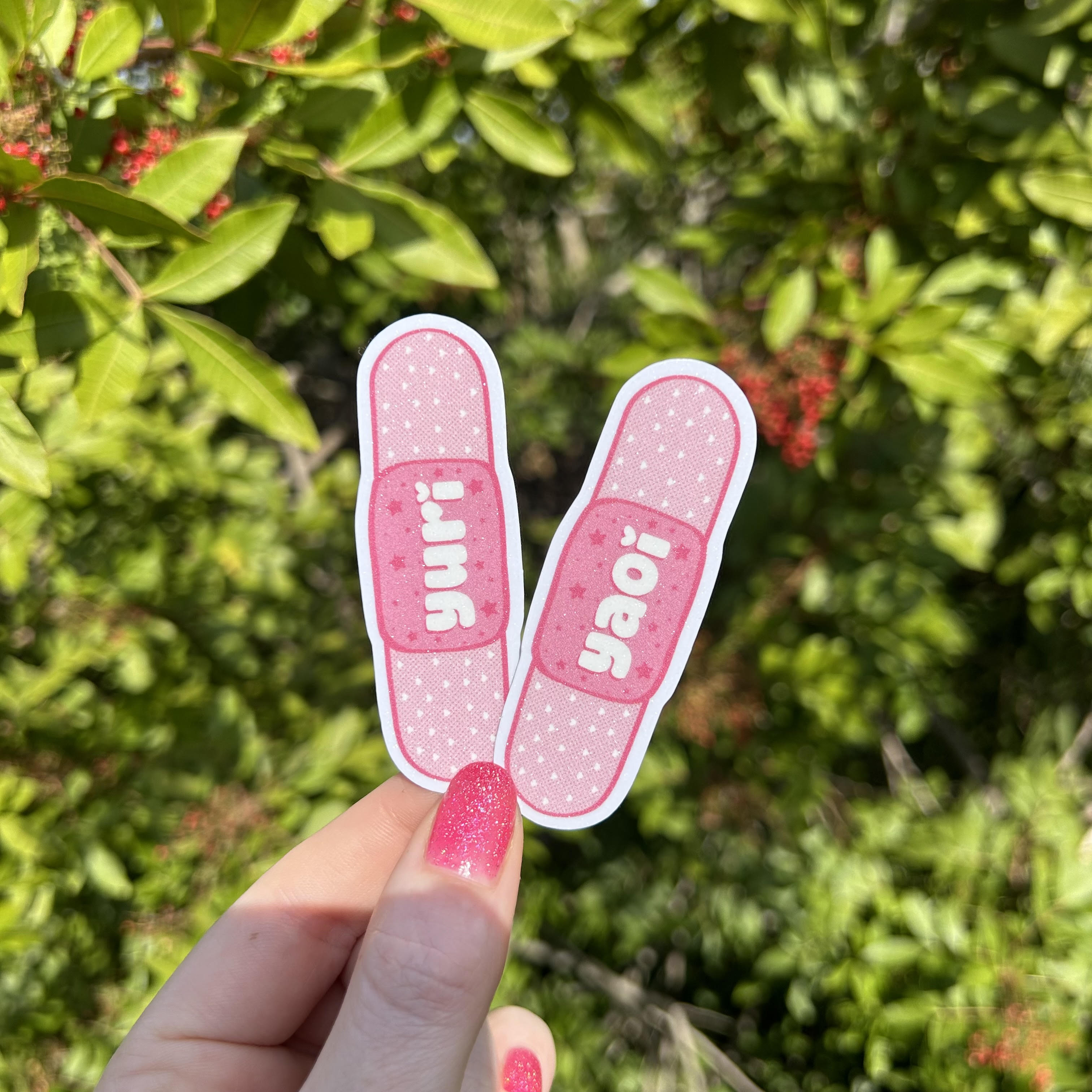 Yuri / Yaoi Glitter Stickers